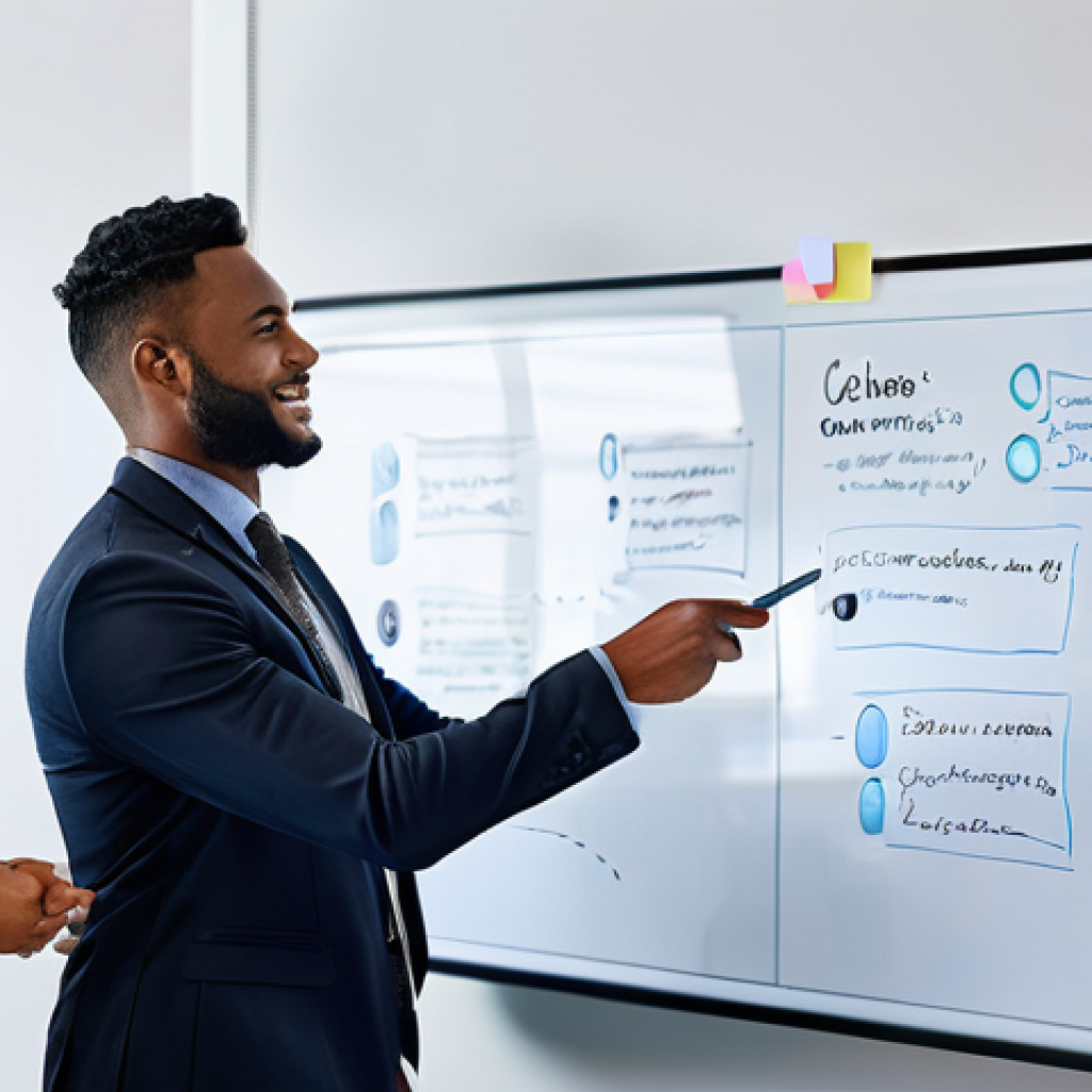 사용자 세그먼트 발굴을 위한 설문 설계 - **Prompt:** A diverse group of four business professionals, two men and two women, aged mid-22 to ea...