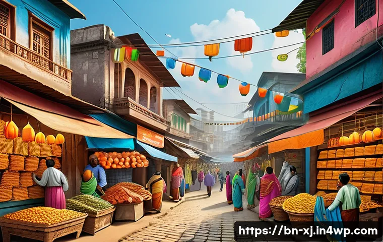 세그먼트 분석에서의 특정 기법 소개하기 - A vibrant, detailed illustration of a Bengali local marketplace scene featuring diverse customers fr...