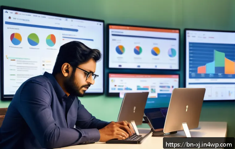 세그먼트 분석의 가치와 커뮤니케이션 전략 - A vibrant digital marketing workspace scene featuring a Bengali entrepreneur analyzing customer segm...